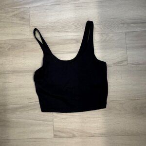 Black Workout Crop Top